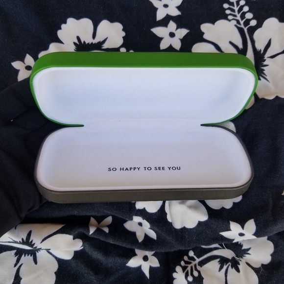 EUC KATE SPADE SUNGLASS CASE GREEN AND BLACK - Picture 5 of 10